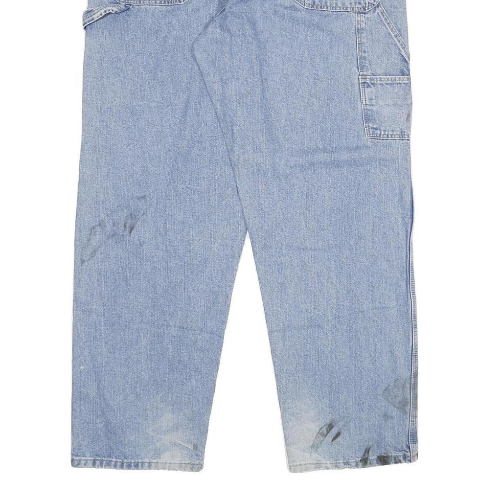 DICKIES Mens Relaxed Light Blue Denim Jeans W38 L32 Workwear Loose Fit Zip Fly