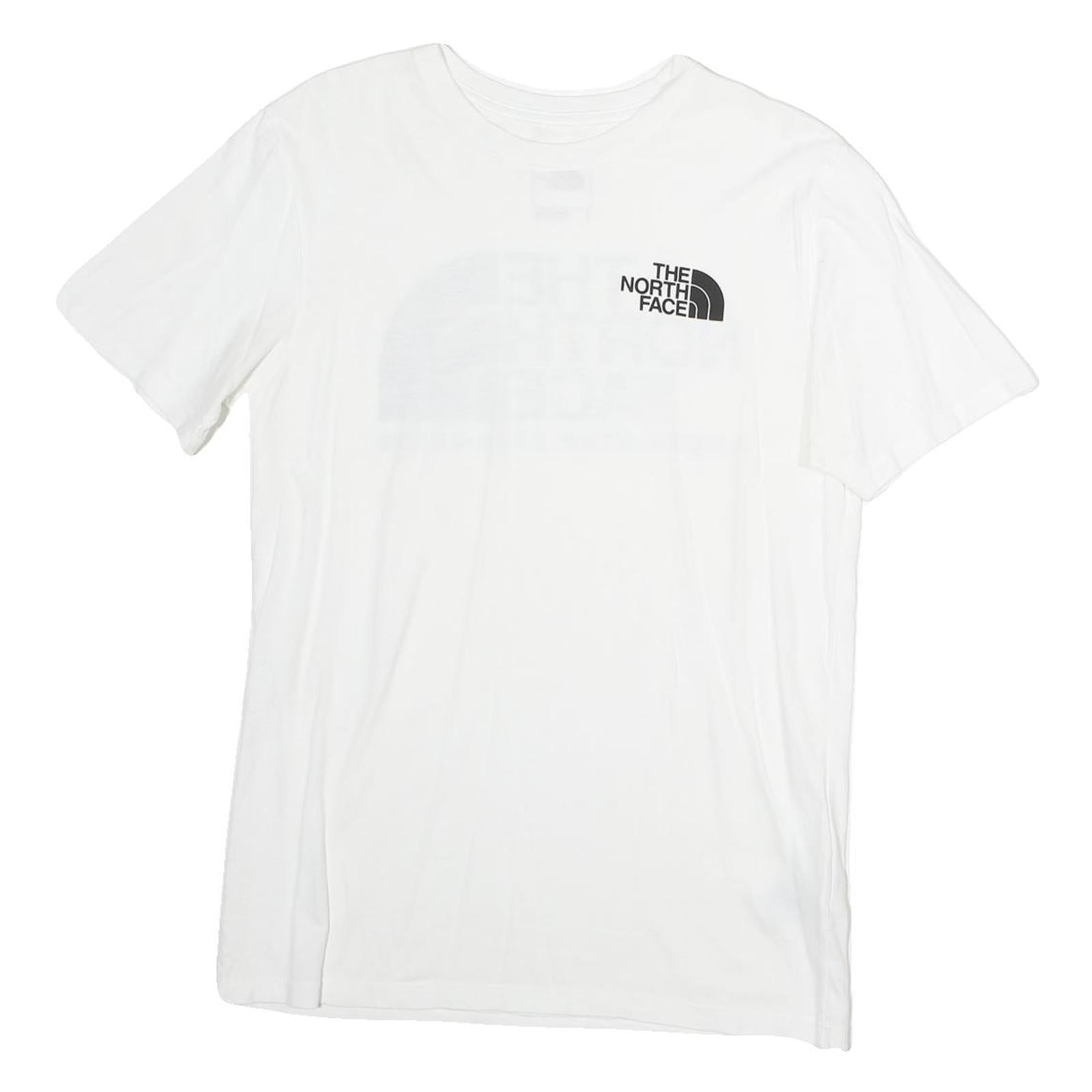 THE NORTH FACE Mens White S Short Sleeve Crew Neck Logo Printed T-Shirt