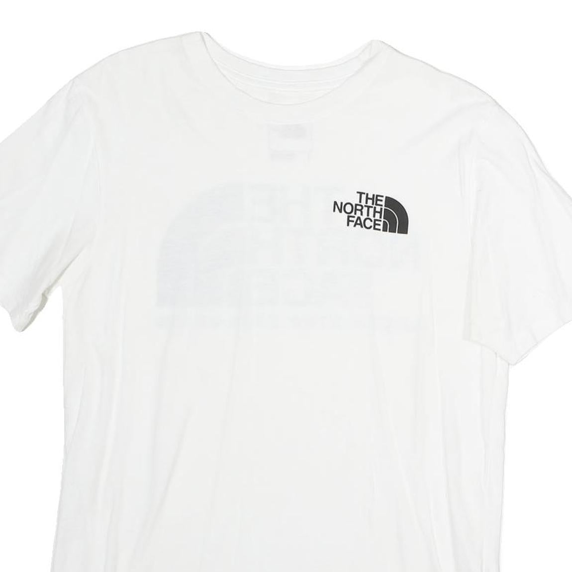 THE NORTH FACE Mens White S Short Sleeve Crew Neck Logo Printed T-Shirt