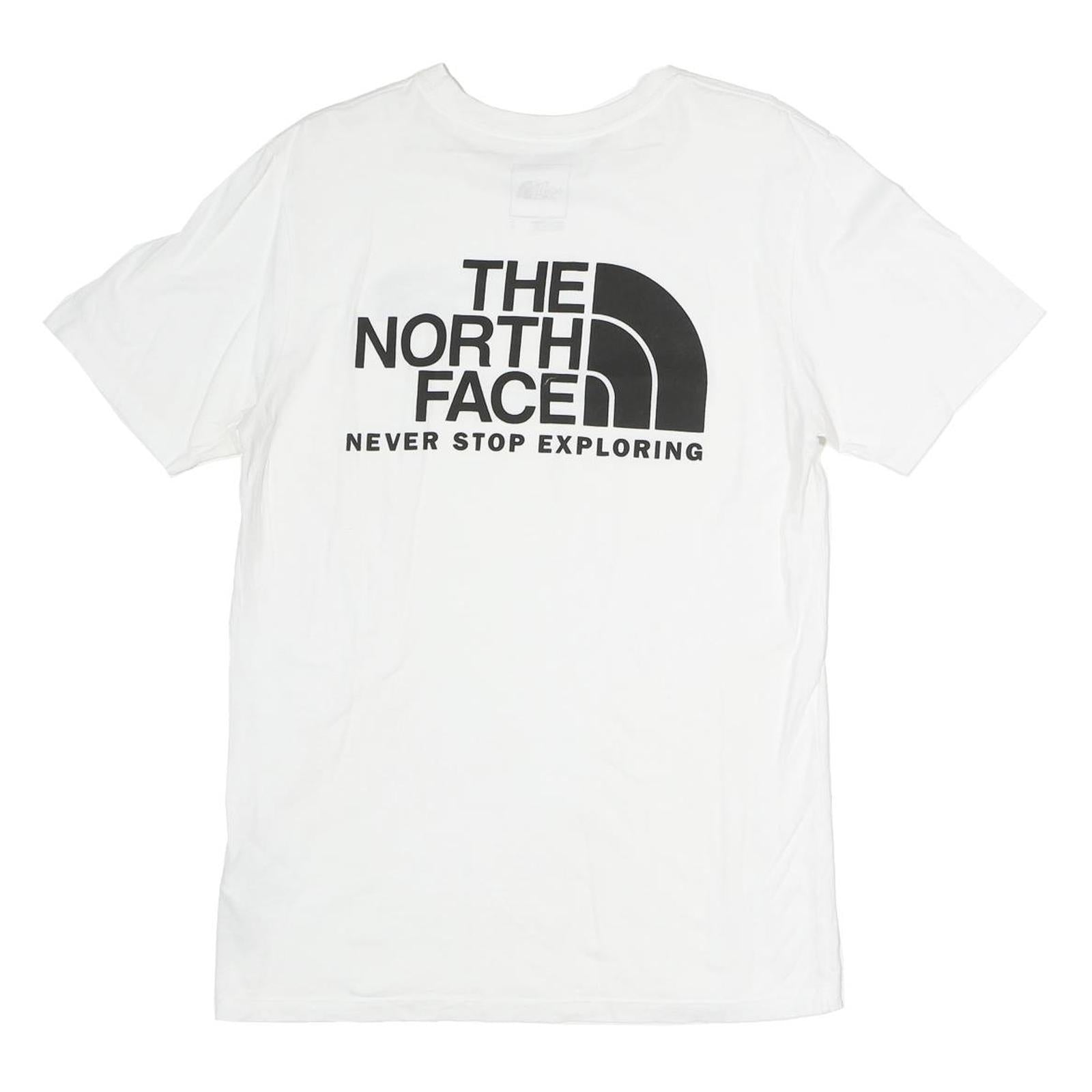 THE NORTH FACE Mens White S Short Sleeve Crew Neck Logo Printed T-Shirt