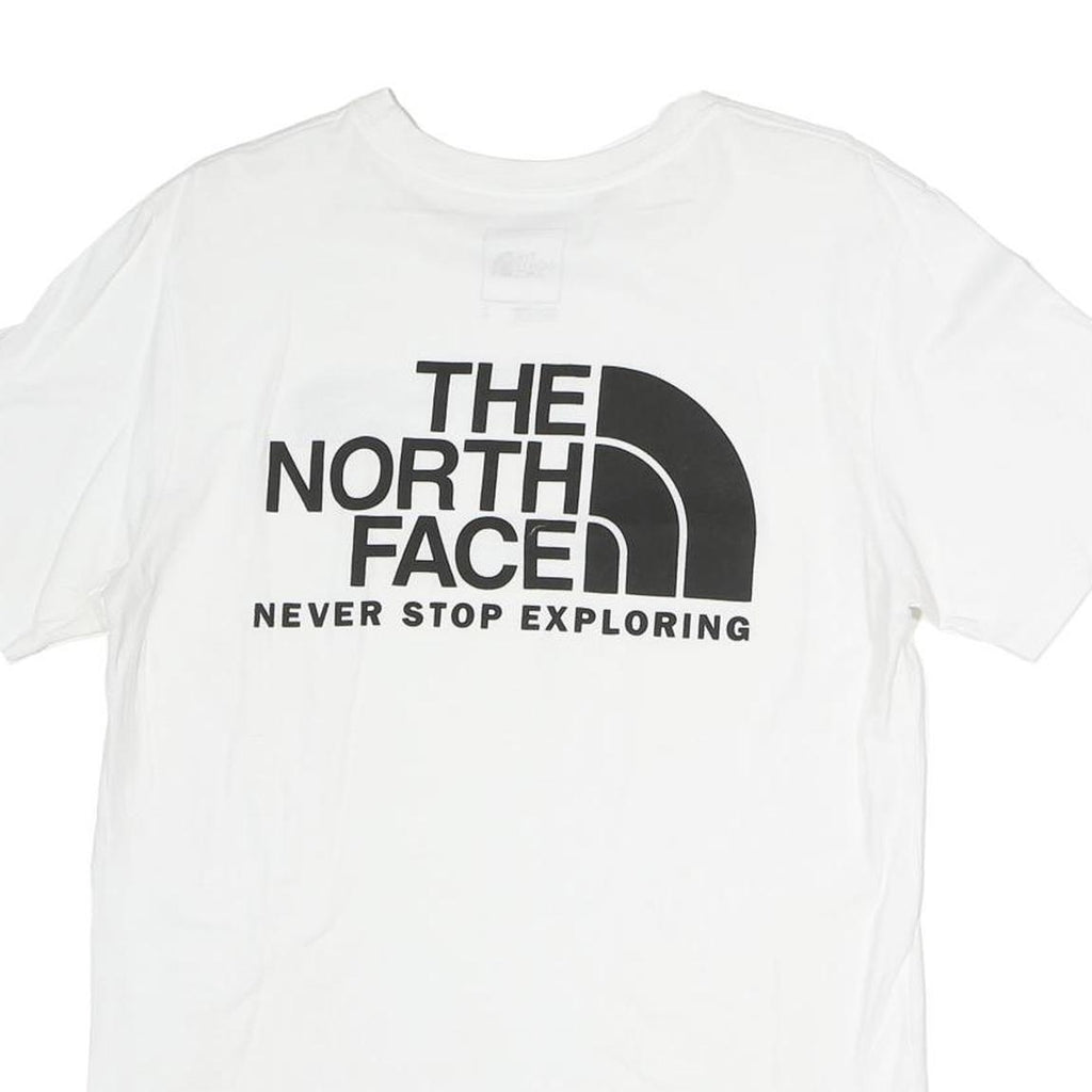 THE NORTH FACE Mens White S Short Sleeve Crew Neck Logo Printed T-Shirt