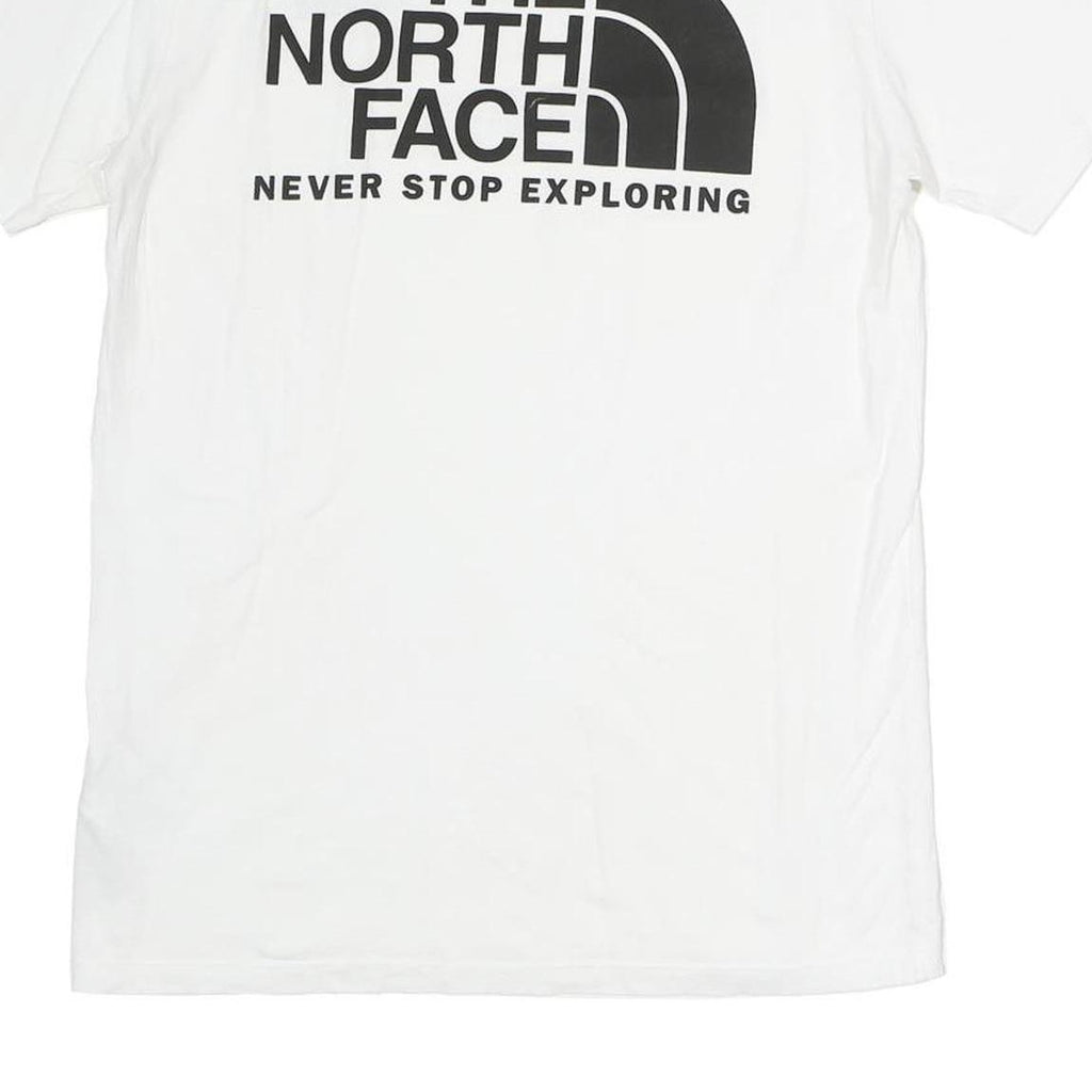 THE NORTH FACE Mens White S Short Sleeve Crew Neck Logo Printed T-Shirt