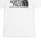THE NORTH FACE Mens White S Short Sleeve Crew Neck Logo Printed T-Shirt