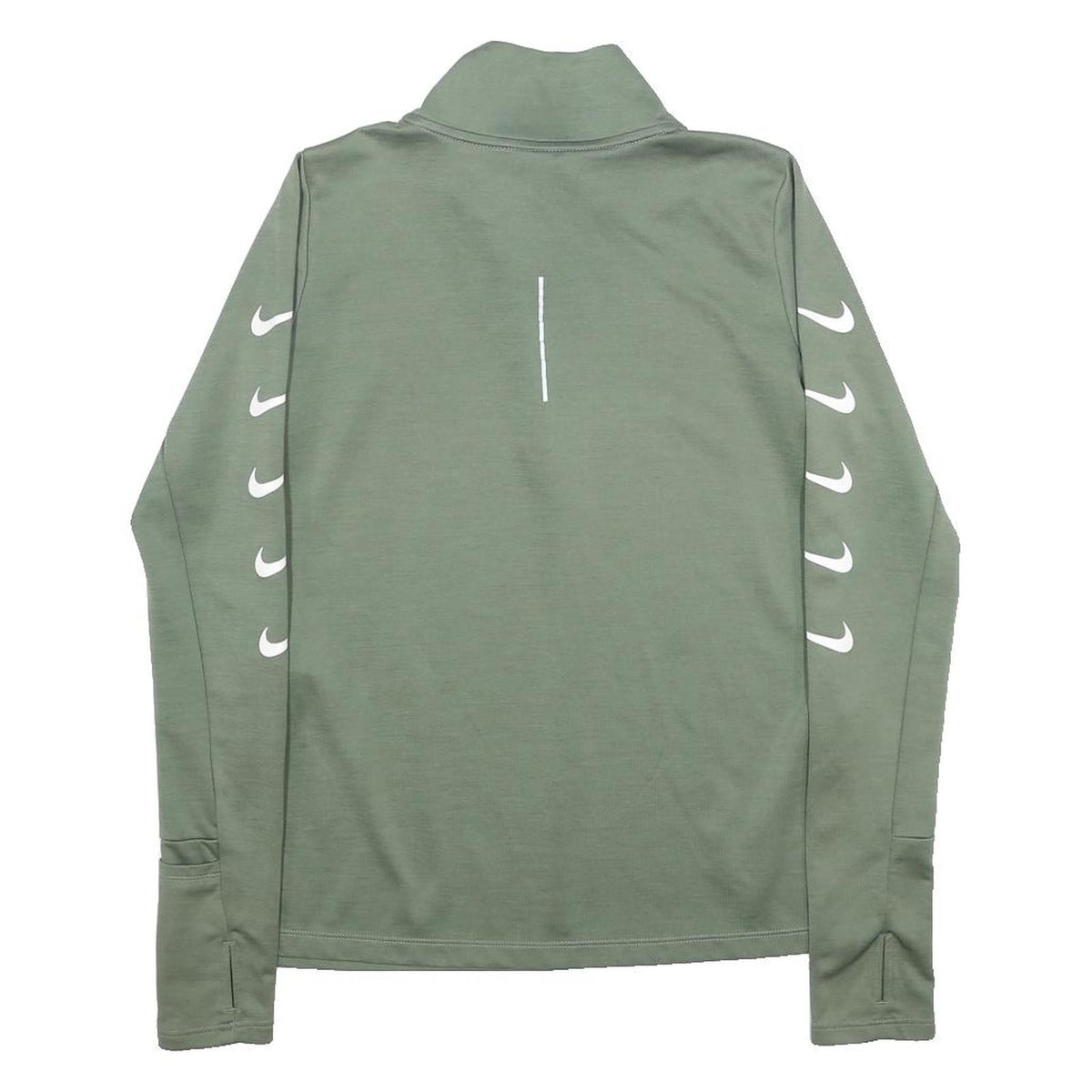 NIKE Womens Green 1/4 Zip XS Sweatshirt Running Activewear Lightweight