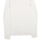 CALVIN KLEIN JEANS Womens White Plain Cotton Blend Jumper Scoop Neck Basic Knit