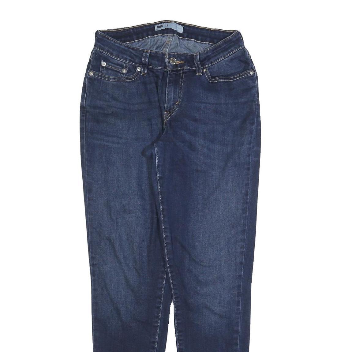 LEVI'S Womens Slim Blue Jeans Denim Medium W29 L30 Classic Cotton Blend Zip