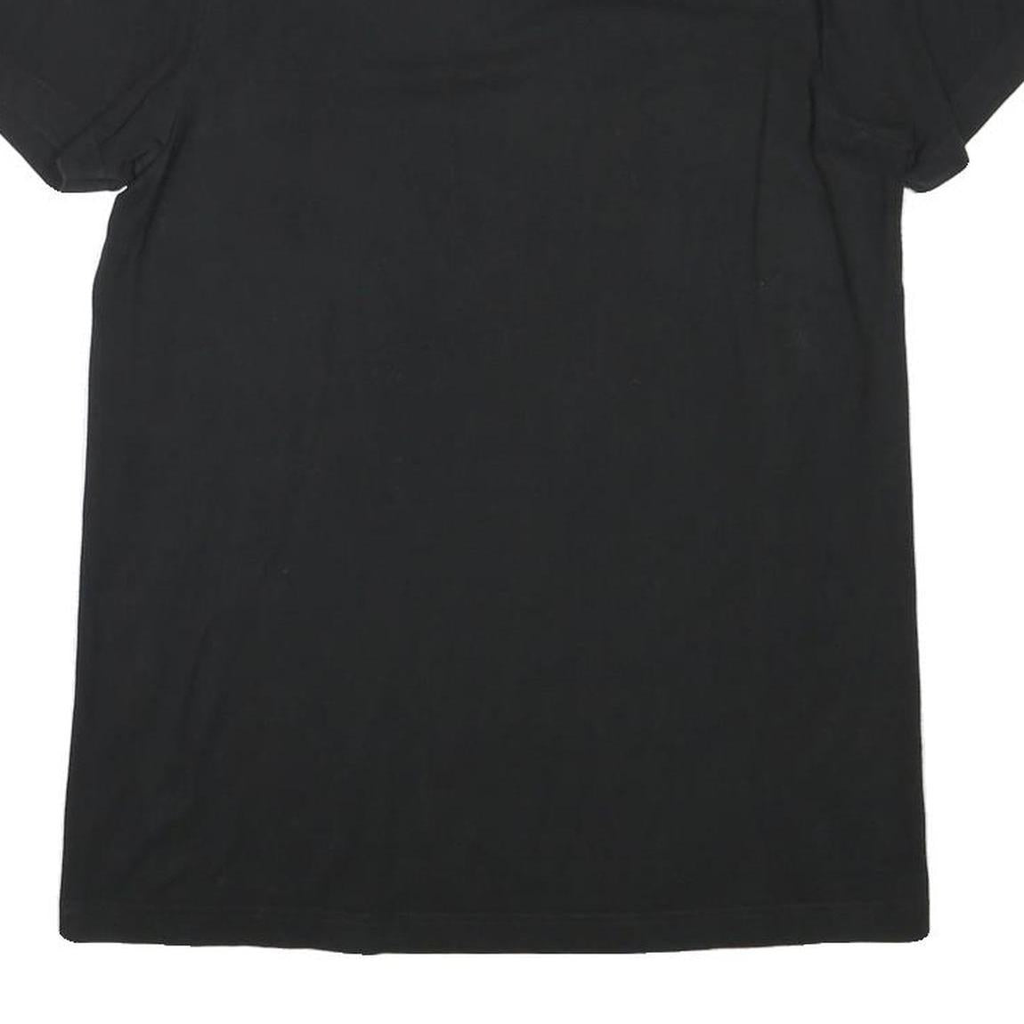 ADIDAS Mens Black Graphic T-Shirt S Short Sleeve Crew Neck Cotton Blend