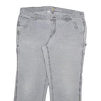 CARHARTT Womens Cotton Blend Grey Regular Fit Straight Leg Trousers W38 L28