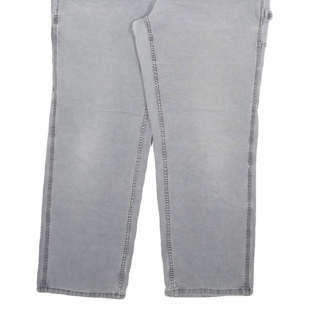 CARHARTT Womens Cotton Blend Grey Regular Fit Straight Leg Trousers W38 L28