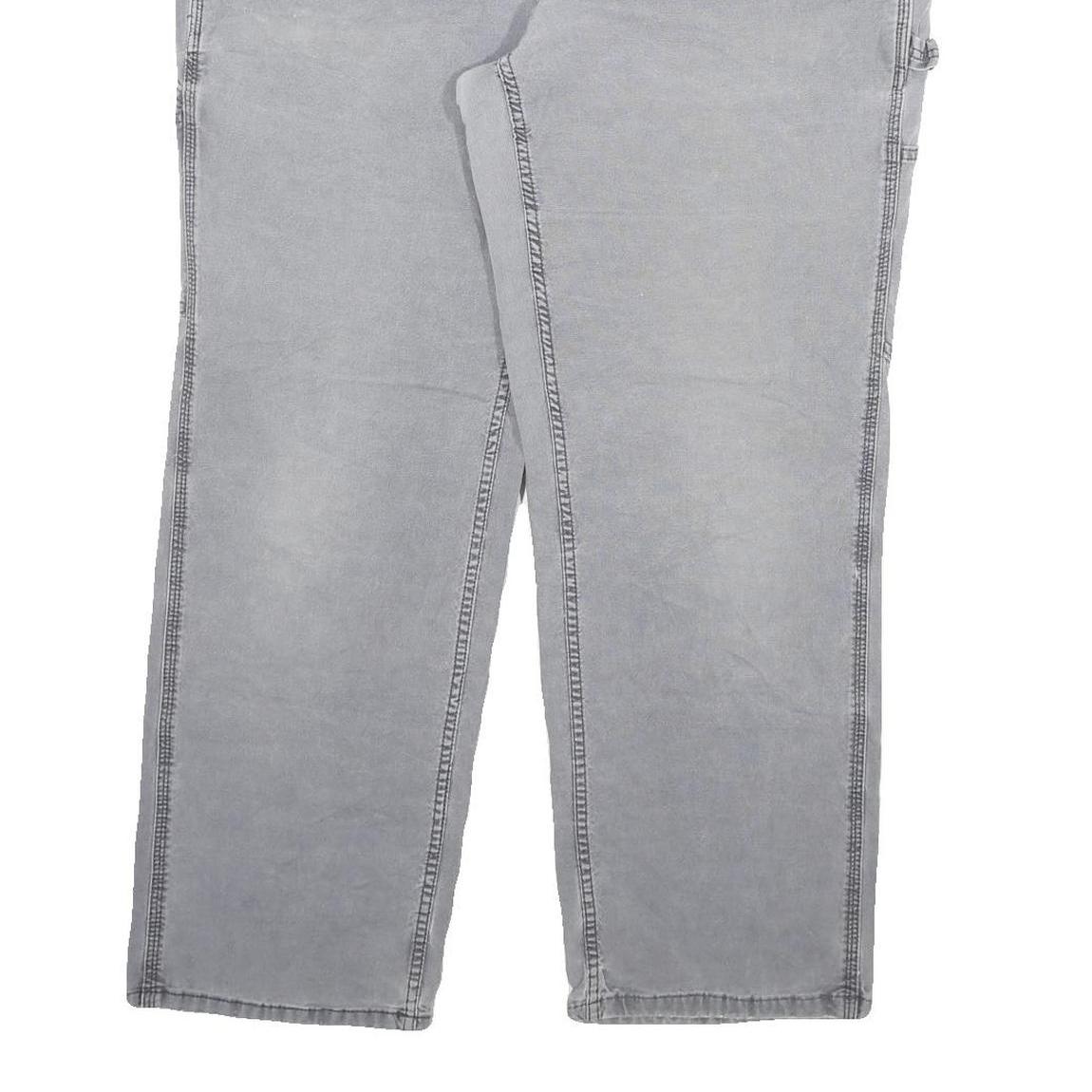 CARHARTT Womens Cotton Blend Grey Regular Fit Straight Leg Trousers W38 L28