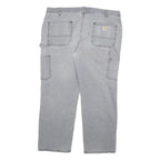 CARHARTT Womens Cotton Blend Grey Regular Fit Straight Leg Trousers W38 L28