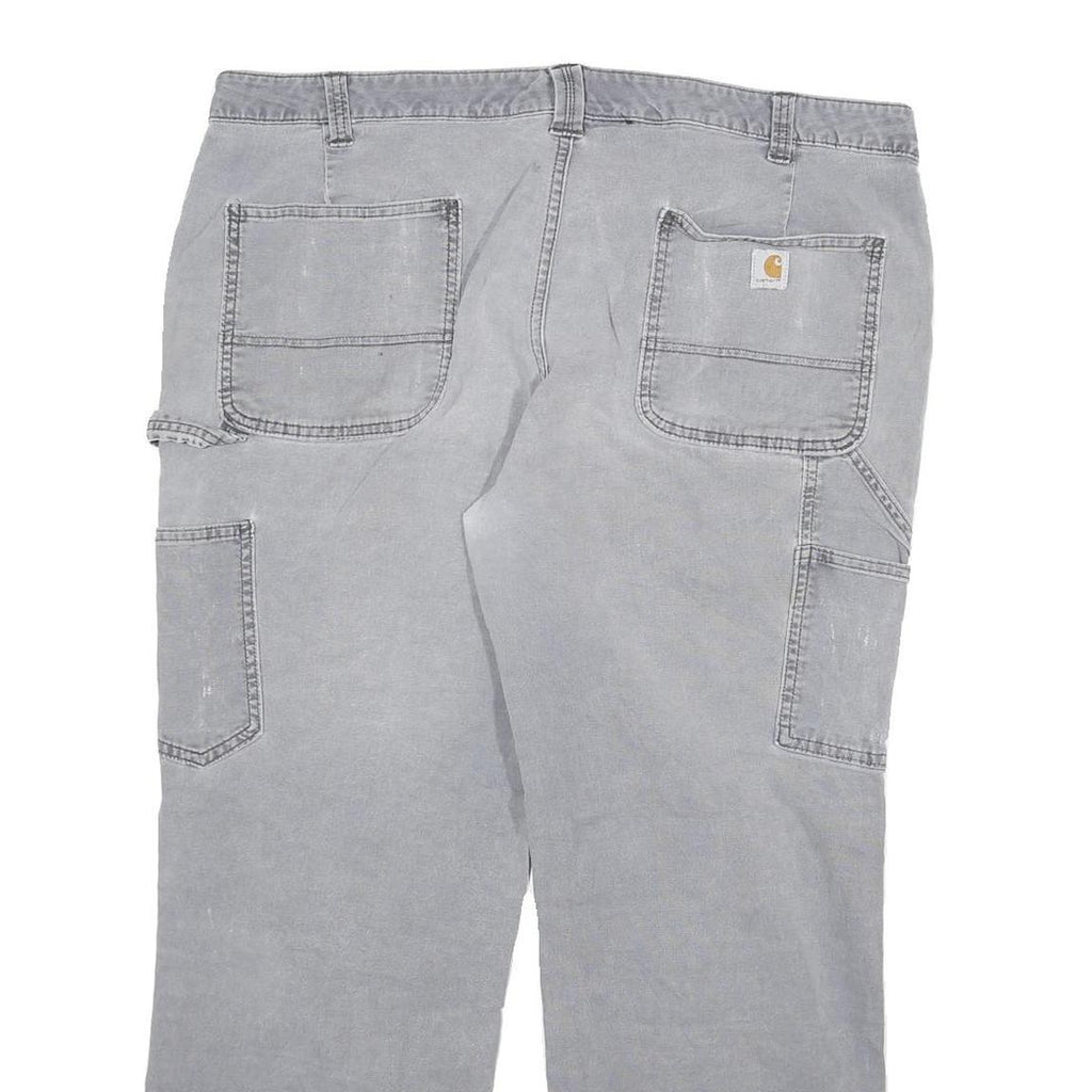 CARHARTT Womens Cotton Blend Grey Regular Fit Straight Leg Trousers W38 L28