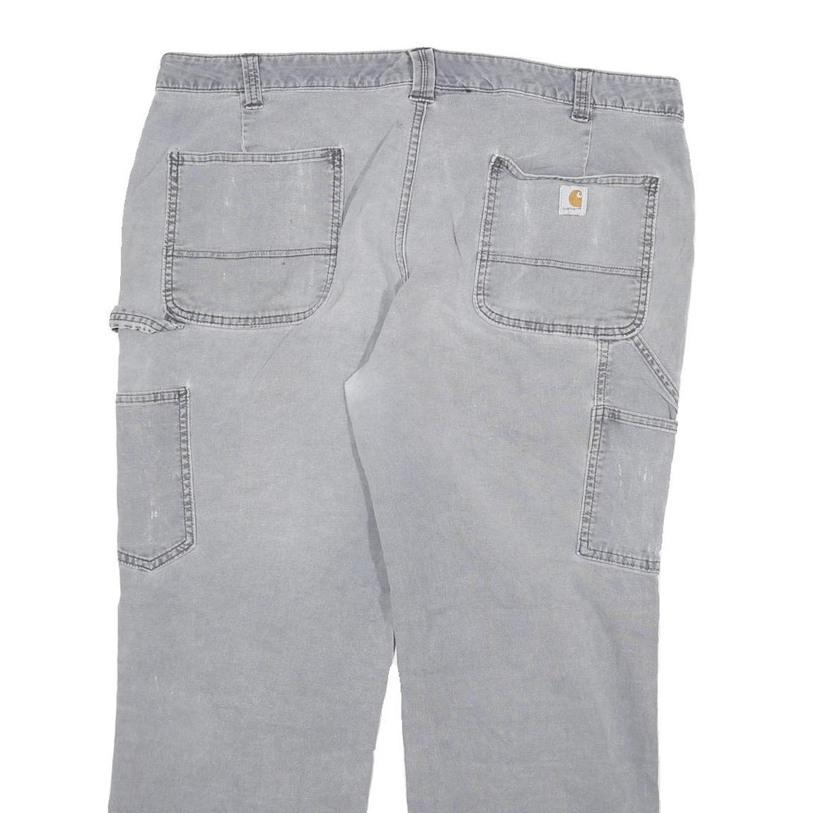 CARHARTT Womens Cotton Blend Grey Regular Fit Straight Leg Trousers W38 L28