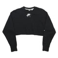 NIKE Womens Black Air Crew Neck XS Crop Sweatshirt Cotton Blend Casual