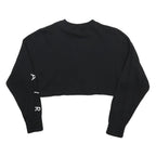 NIKE Womens Black Air Crew Neck XS Crop Sweatshirt Cotton Blend Casual