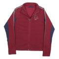FILA Womens Maroon & Navy Zip Jacket M Cotton Blend Classic Sporty Long Sleeve