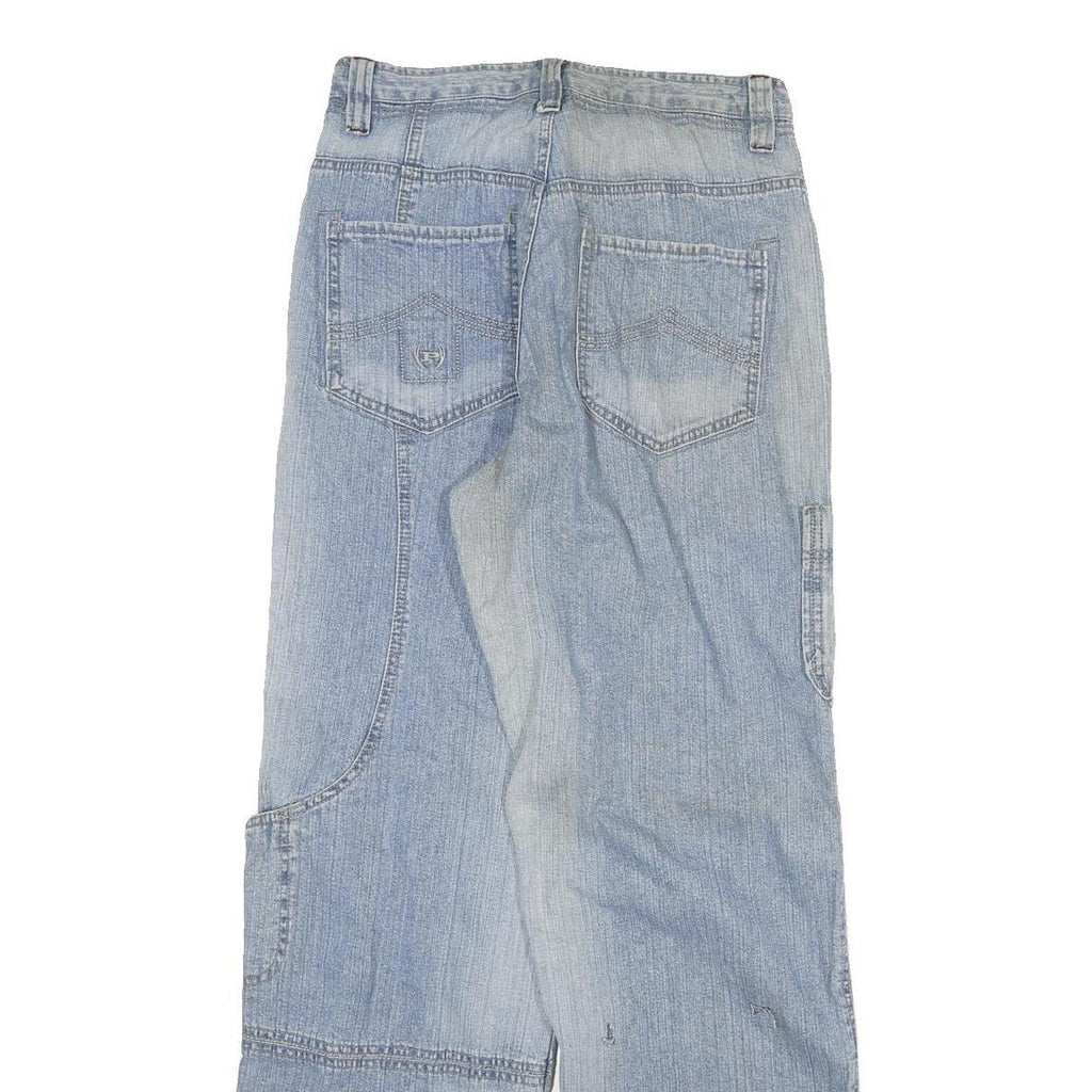 PHAT FARM Mens Jeans Blue Regular Straight Denim Light W30 L32 Casual Vintage