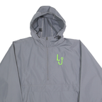 CHAMPION Mens Grey Lightweight Hooded Jacket M Polyester Plain Casual Sportswear