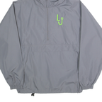 CHAMPION Mens Grey Lightweight Hooded Jacket M Polyester Plain Casual Sportswear