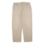 CARHARTT Mens Cotton Blend Beige Loose Straight Trousers W38 L34 Workwear Casual