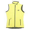 THE NORTH FACE Womens Yellow & Black Sleeveless Zip Jacket S Polyamide Blend