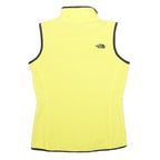 THE NORTH FACE Womens Yellow & Black Sleeveless Zip Jacket S Polyamide Blend