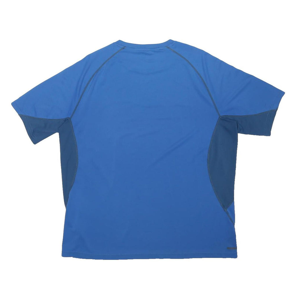 BERGHAUS Mens Blue & Navy Polyester Blend Short Sleeve Crew Neck T-Shirt XL
