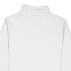 LEAGUE Mens White Pullover Sweatshirt L Button Neck Logo Casual Cotton Blend