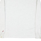 LEAGUE Mens White Pullover Sweatshirt L Button Neck Logo Casual Cotton Blend