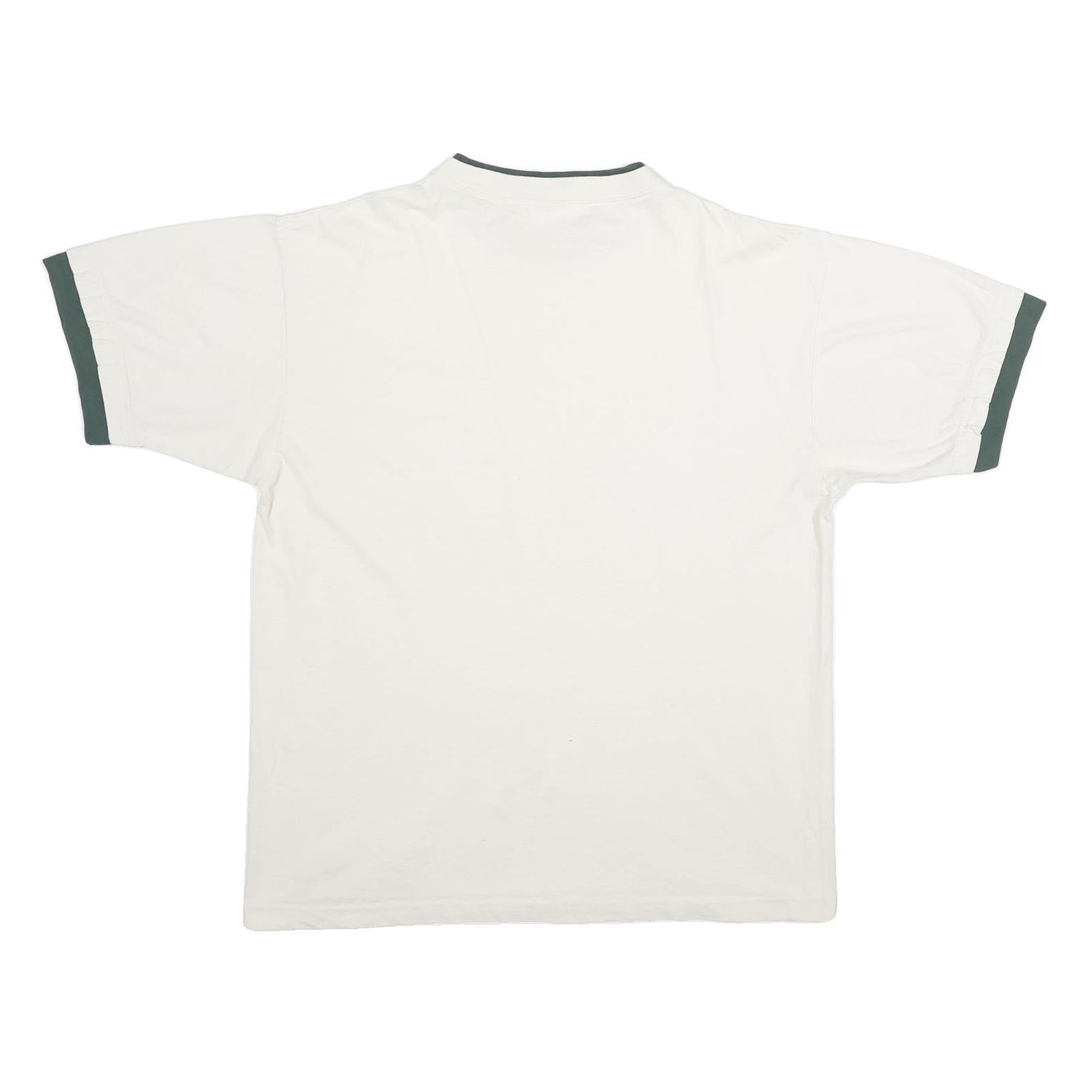 ALORE Mens White & Green Myrtle Beach Graphic T-Shirt XL Short Sleeve Crew Neck