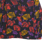 CHRISTIAN LLINARES Womens Black Red & Purple Printed Shirt Long Sleeve Collared