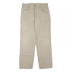CARHARTT Mens Cotton Blend Beige Regular Fit Straight Leg Trousers W34 L34