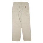 CARHARTT Mens Cotton Blend Beige Regular Fit Straight Leg Trousers W34 L34
