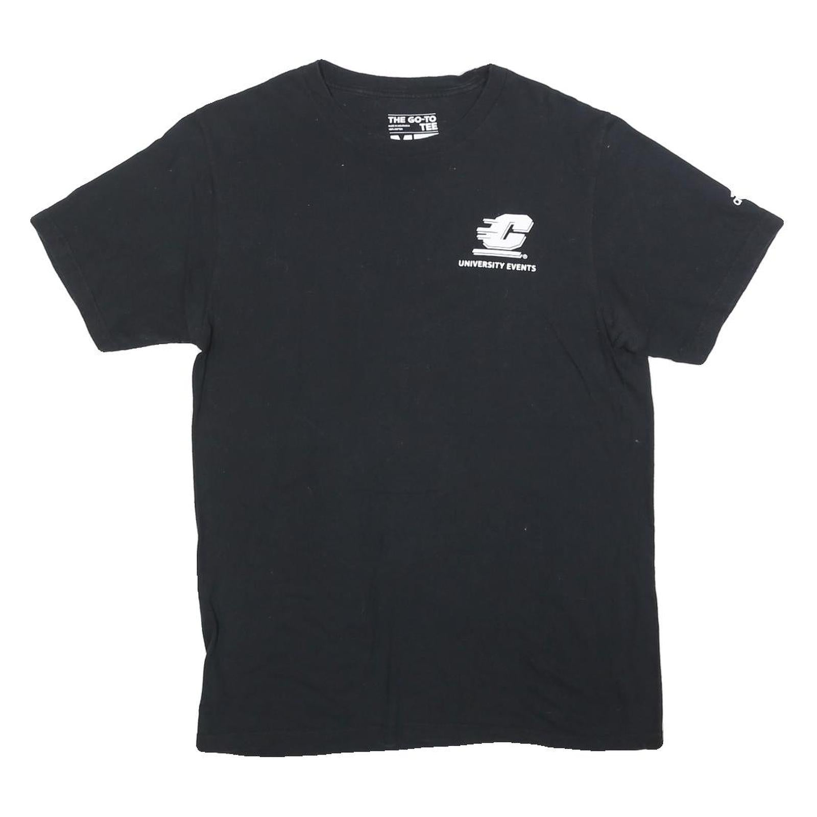 ADIDAS Mens Black Cotton Blend Graphic T-Shirt M Short Sleeve Crew Neck