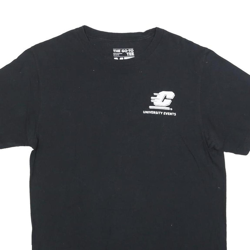 ADIDAS Mens Black Cotton Blend Graphic T-Shirt M Short Sleeve Crew Neck