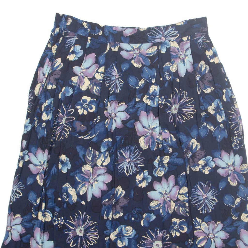 SAG HARBOUR Womens A-Line Skirt Blue Midi L