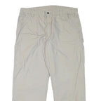 CARHARTT Mens Cotton Blend Beige Relaxed Straight Trousers W37 L29 Workwear