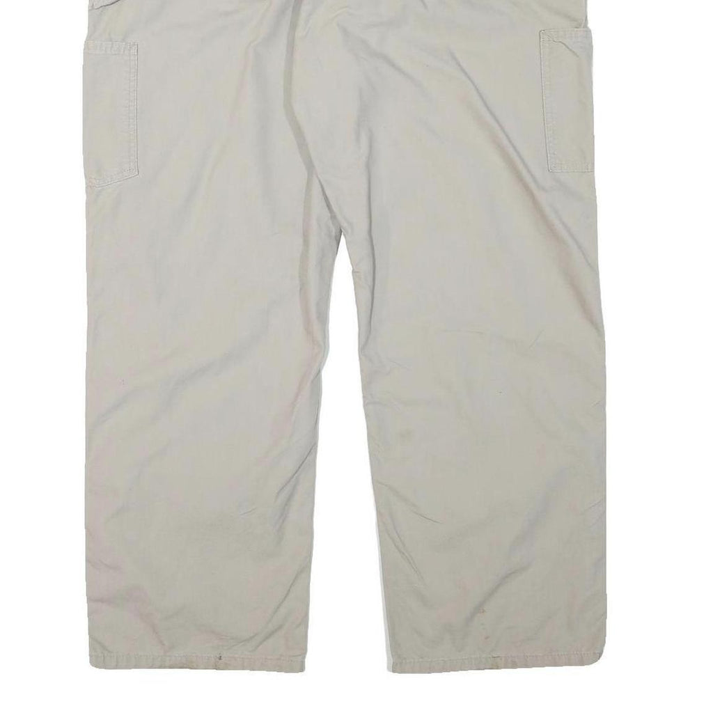 CARHARTT Mens Cotton Blend Beige Relaxed Straight Trousers W37 L29 Workwear