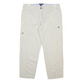 TOMMY HILFIGER Womens Cotton Beige Regular Cargo Trousers W32 L25 Utility Pocket