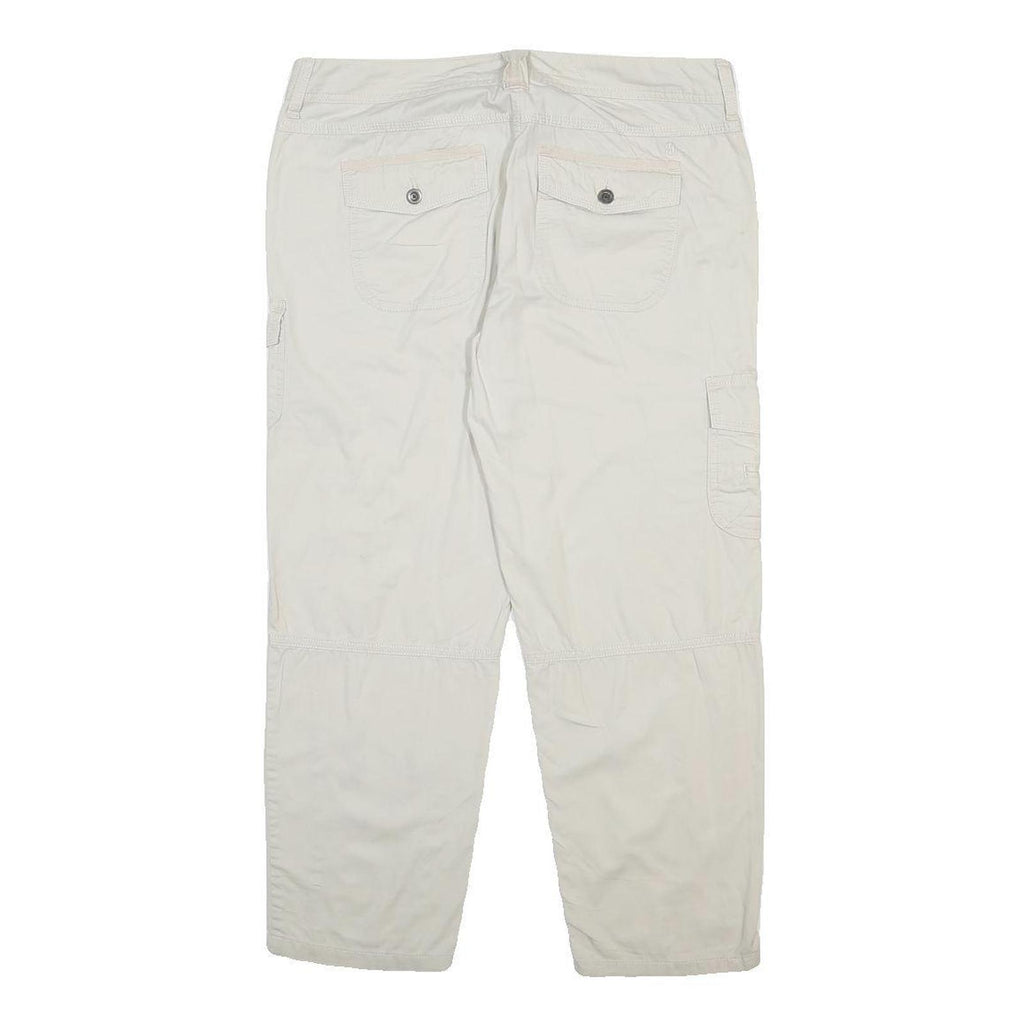 TOMMY HILFIGER Womens Cotton Beige Regular Cargo Trousers W32 L25 Utility Pocket