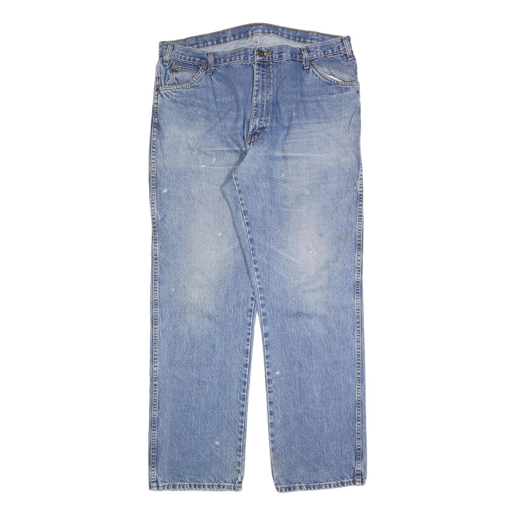 DICKIES Mens Regular Fit Blue Denim Straight Jeans W40 L34 Workwear Cotton Blend