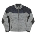 HARLEY DAVIDSON Mens Grey & Black Zip Jacket XL Polyester Blend Quilted