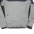 HARLEY DAVIDSON Mens Grey & Black Zip Jacket XL Polyester Blend Quilted