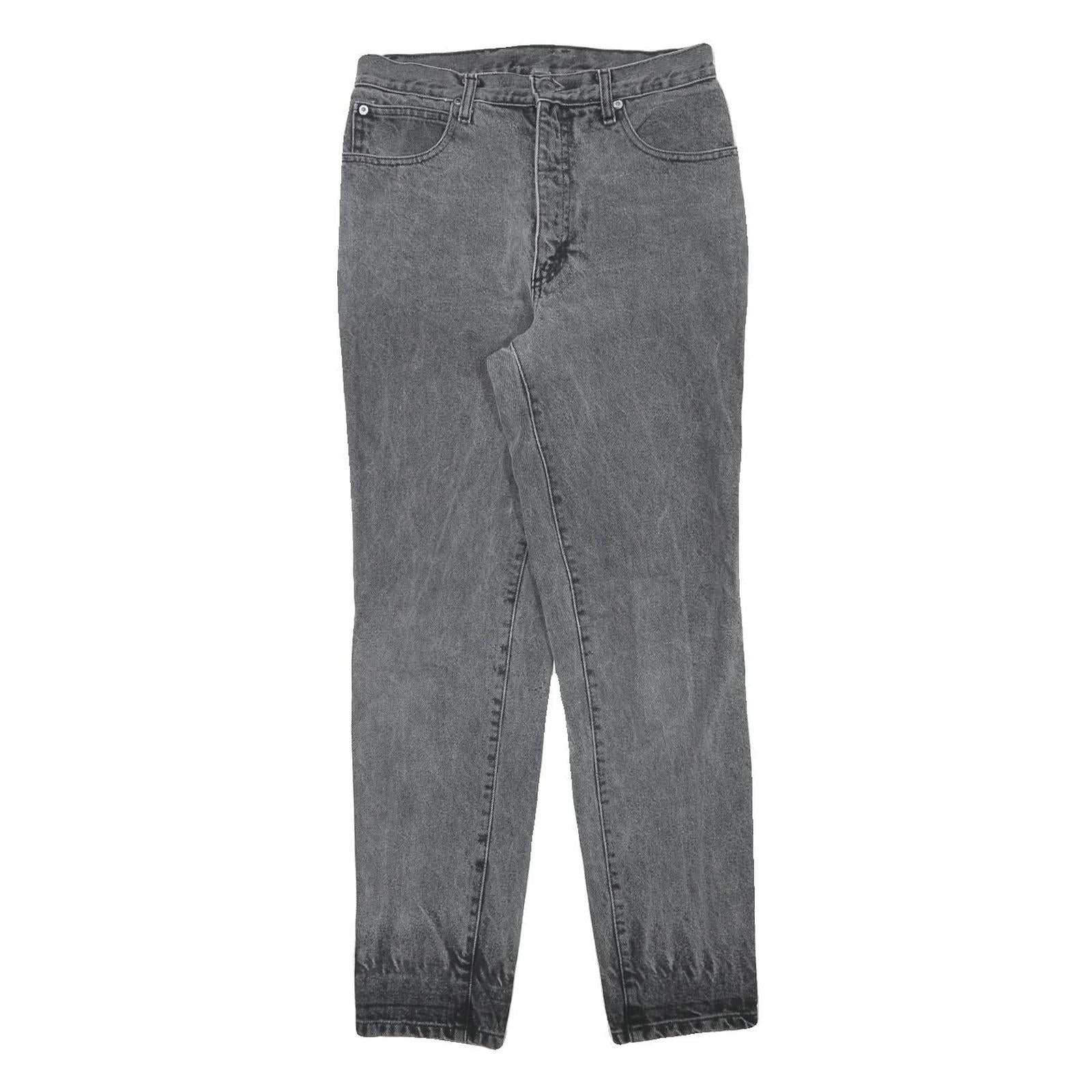 GUESS Womens Slim Jeans Black Denim W28 L29 Classic Zip Pocket Detail