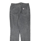 GUESS Womens Slim Jeans Black Denim W28 L29 Classic Zip Pocket Detail
