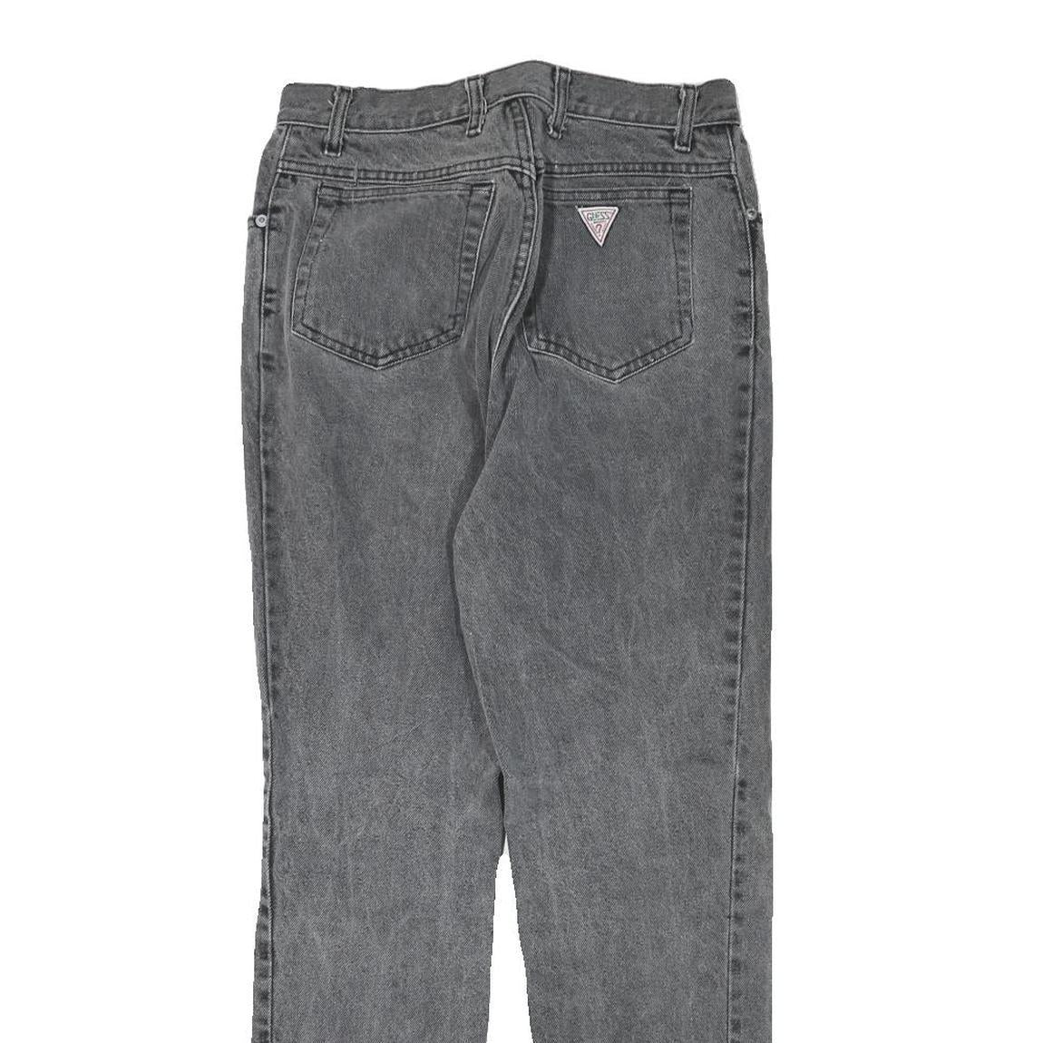 GUESS Womens Slim Jeans Black Denim W28 L29 Classic Zip Pocket Detail