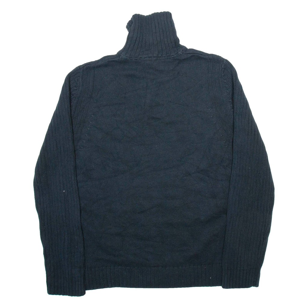 NAUTICA Mens Jumper Blue 1/4 Zip Tight Knit XL