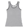 LEVI'S Womens Black & White Striped Sleeveless Scoop Neck Top L Cotton Blend
