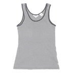 LEVI'S Womens Black & White Striped Sleeveless Scoop Neck Top L Cotton Blend