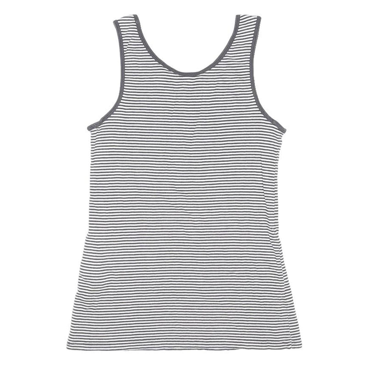 LEVI'S Womens Black & White Striped Sleeveless Scoop Neck Top L Cotton Blend